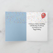 雨の中で誕生日のアヒル踊り カード (内部)