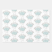 雨の中で踊るラッピング紙 ラッピングペーパーシート (正面)