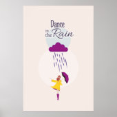 雨の中で踊る |やる気を起こさせる引用文 ポスター (正面)