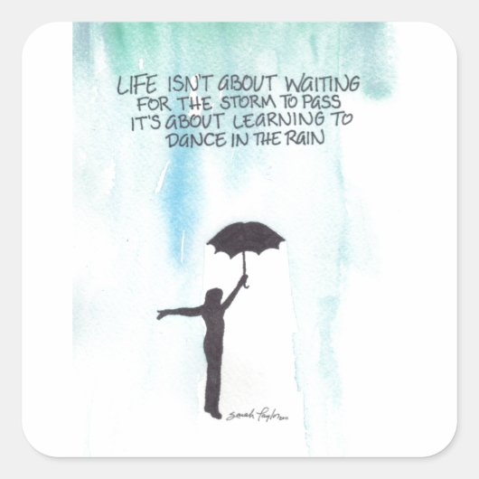 雨の中で踊る スクエアシール (正面)