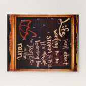 雨の中で踊る、人生の引用文表現 ジグソーパズル (横)