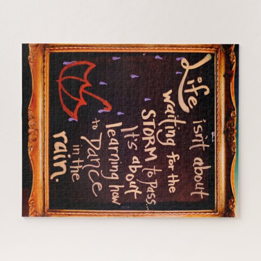 雨の中で踊る、人生の引用文表現 ジグソーパズル (横)