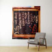 雨の中で踊る、人生の引用文表現 タペストリー (インサイチュ)