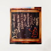 雨の中で踊る、人生の引用文表現 タペストリー (正面)