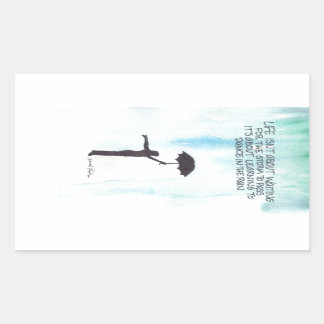 雨の中で踊る 長方形シール