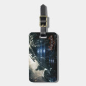 雨の中で電池付きバットマン ラゲッジタグ (正面縦)