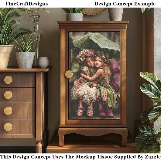 雨の中で魅惑のあじさい妖精ED2Lデコページ 薄葉紙