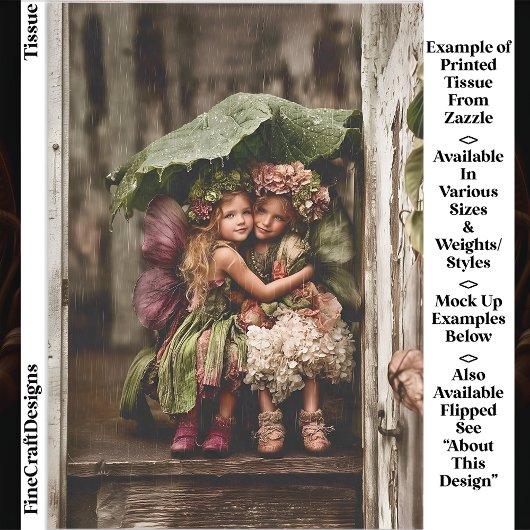 雨の中で魅惑のあじさい妖精ED2Rデコページ 薄葉紙