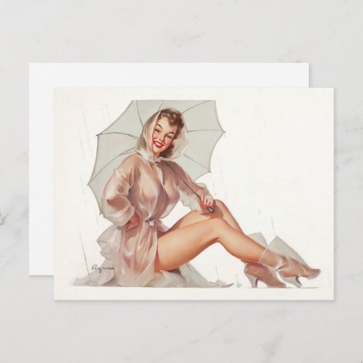 雨の中で ポストカード (正面/裏面)