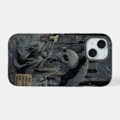 雨の中のエイリアン iPhone 15ケース (裏面横)