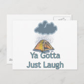 雨の中のキャンプ ポストカード (正面/裏面)