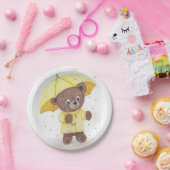 雨の中のクマ足 ペーパープレート (パーティー)