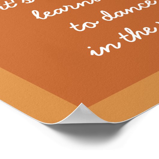 雨の中のダンス – 引用文ポスター ポスター (角)