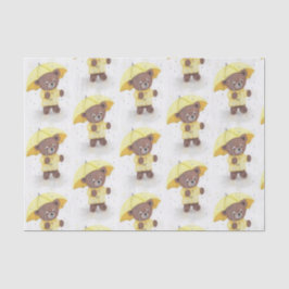 雨の中のテディベア 薄葉紙