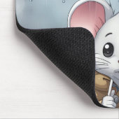 雨の中のネズミ マウスパッド (コーナー)