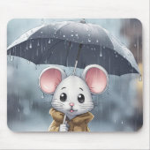 雨の中のネズミ マウスパッド (正面)