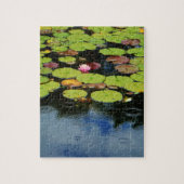 雨の中のピンクの蓮 ジグソーパズル (縦)