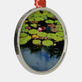 雨の中のピンクの蓮 メタルオーナメント (右)