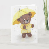 雨の中のベア足 カード (正面)