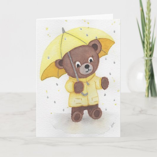 雨の中のベア足 カード (正面)