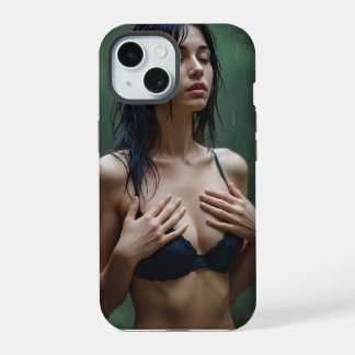 雨の中のモニカ iPhone 15ケース
