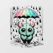 雨の中のモンスター ウィンドウサイン (シート)