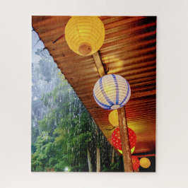 雨の中のランタンライト – 静かなグアテマラジグソーパズル ジグソーパズル