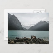 雨の中のルイーズ湖 ポストカード (正面/裏面)