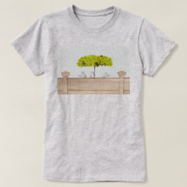 雨の中の三羽の鳥 Tシャツ