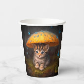 雨の中の子猫 紙コップ (裏面)