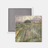 雨の中の小麦畑(F650)ヴァンゴッホファインアート マグネット (正面/裏面)