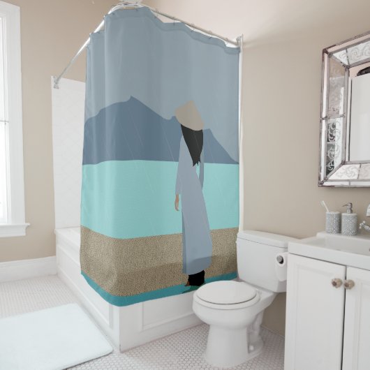 雨の中の少女 シャワーカーテン (インサイチュ)