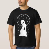 雨の中の心の弱い幽霊 Tシャツ (正面)