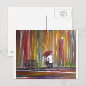 雨の中の愛 ポストカード (正面/裏面)