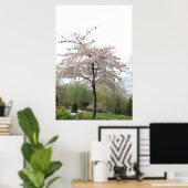 雨の中の桜 ポスター (ホームオフィス)