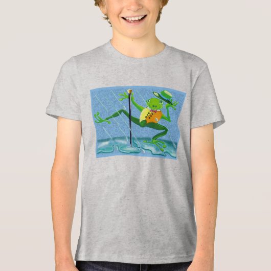雨の中の歌うカエル トライブレンドＴシャツ (正面)