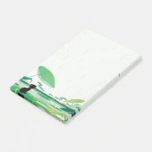 雨の中の水色のネコのカエル ポストイット (アングル)