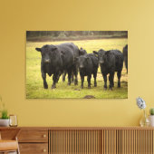 雨の中の牛 キャンバスプリント (インサイチュ (リビング))