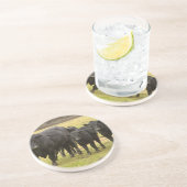 雨の中の牛 コースター (側面)