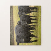 雨の中の牛 ジグソーパズル (縦)