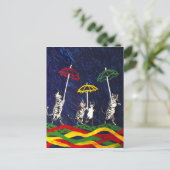 雨の中の猫 ポストカード (スタンド正面)