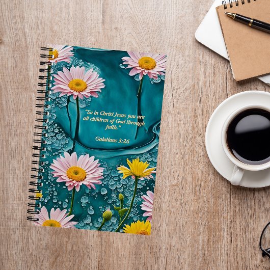 雨の中の花イエス・ジャーナルと時間を過ごす ノートブック