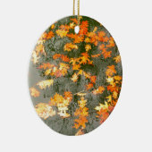 雨の中の落ち葉 セラミックオーナメント (右)