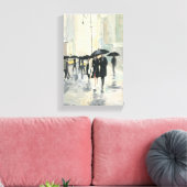 雨の中の都市 キャンバスプリント (インサイチュ (リビング))