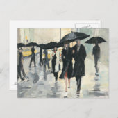 雨の中の都市 ポストカード (正面/裏面)