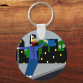 雨の中の鶏 – ボックキーリング！ キーホルダー (正面)