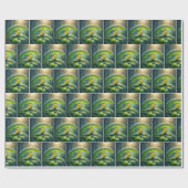 雨の中の黄色い蝶 ラッピングペーパー (フラット)