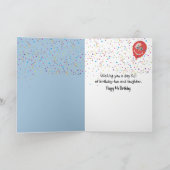 雨の中の4歳の誕生日のアヒル踊り カード (内部)