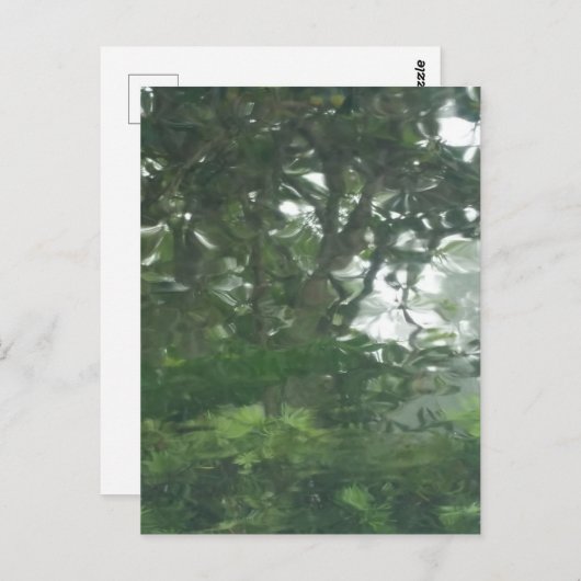 雨の中を覗く1 -抽象芸術写真 ポストカード (正面/裏面)