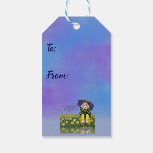 雨の中 ギフトタグ (裏面)